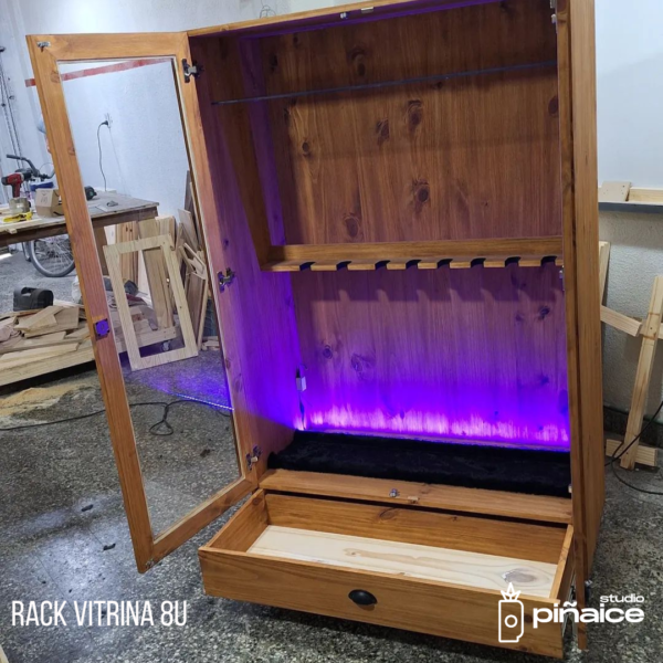 Rack vitrina 8U
