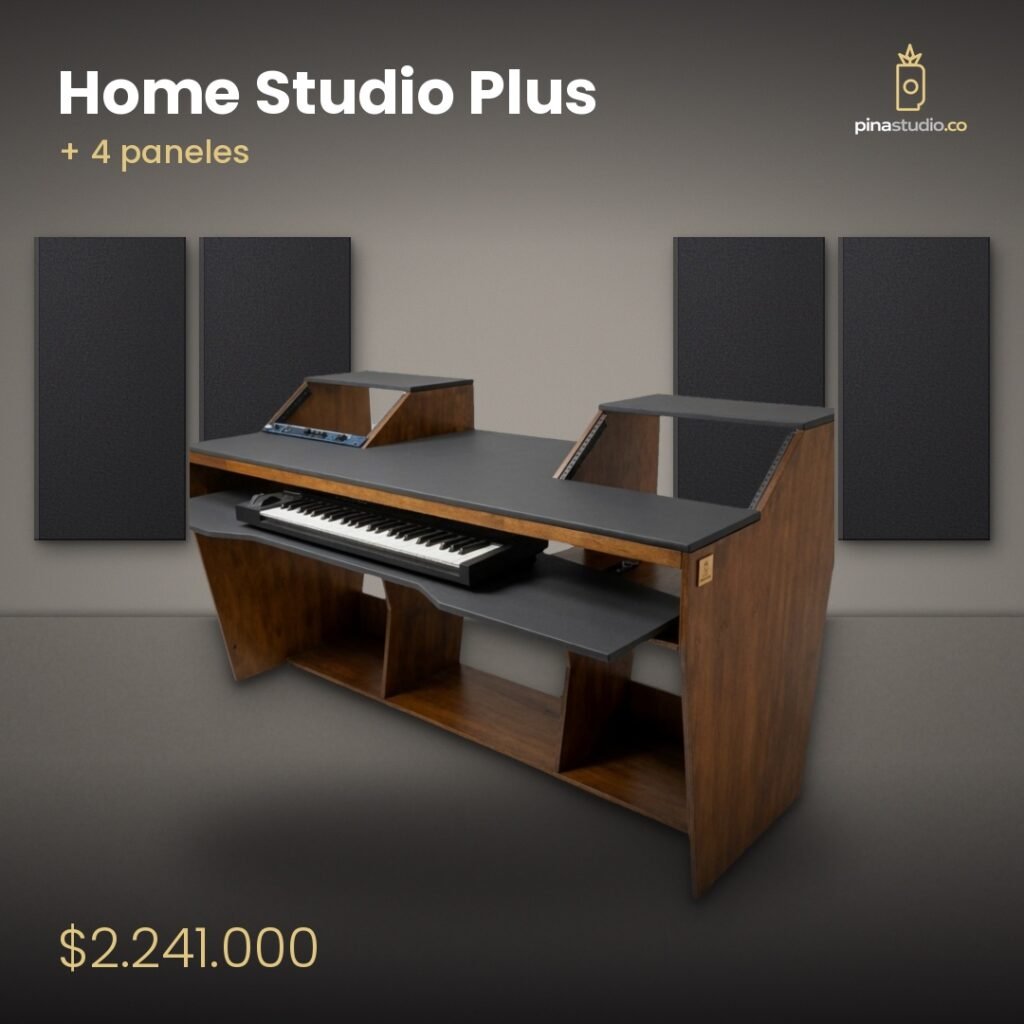 Combos Home Studio Plus: Desk + 4 Paneles Acústicos